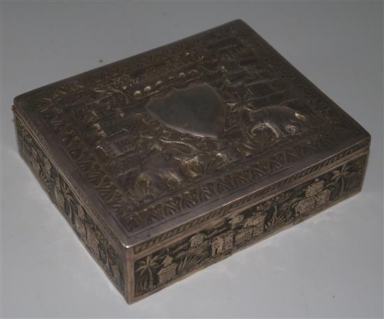 Silver cigarette box